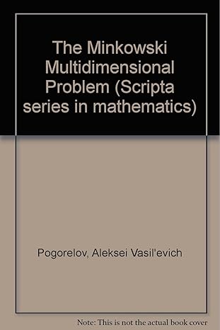 the minkowski multidimensional problem 1st edition a v pogorelov 0470993588, 978-0470993583