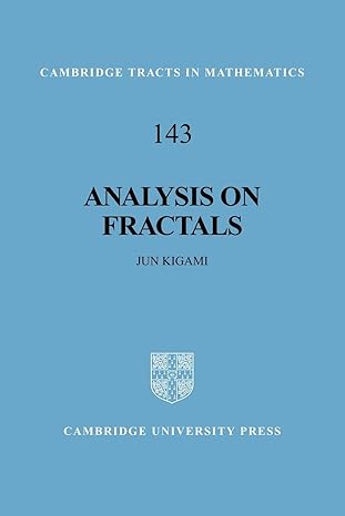 analysis on fractals reissue edition jun kigami 0521057116, 978-0521057110