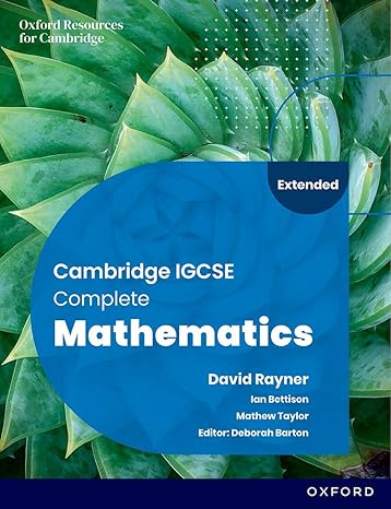 new cambridge igcse complete mathematics extended student book 1st edition bettison 1382042523, 978-1382042529