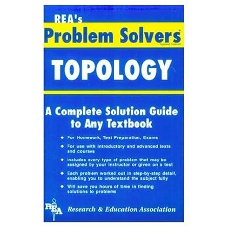 topology problem solver 1st edition the editors of rea 0878919252, 978-0878919253