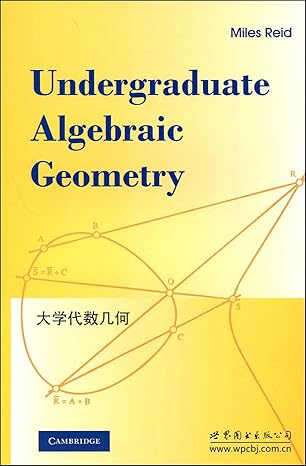 university of algebraic geometry 1st edition reid m 7510004616, 978-7510004612