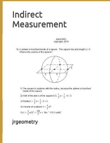 indirect measurement 1st edition jrgeometry 1549679317, 978-1549679315
