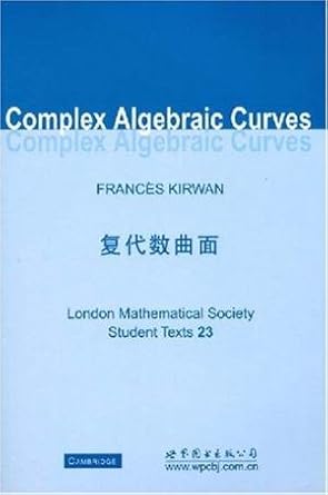 complex algebraic curves china edition frances kirwan 7506292033, 978-7506292030