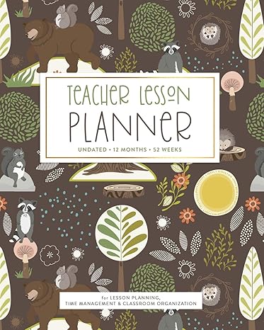 teacher lesson planner undated 12 months 52 weeks for lesson planning time management and classroom