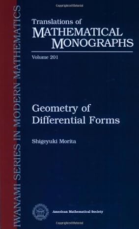 geometry of differential forms 1st edition shigeyuki morita 0821810456, 978-0821810453