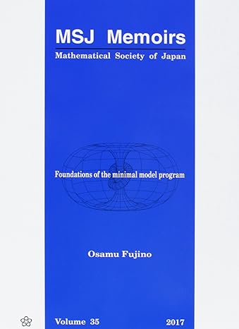 foundations of the minimal model program 1st edition osamu fujino 4864970459, 978-4864970457