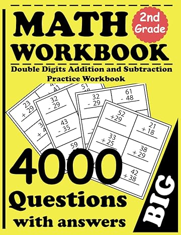2nd grade math workbook 100 practice pages of double digits addition and subtraction with answers 1st edition