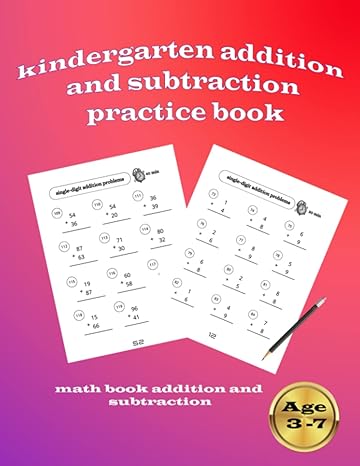 kindergarten addition and subtraction practice book math book addition and subtraction 1st edition ayyoub