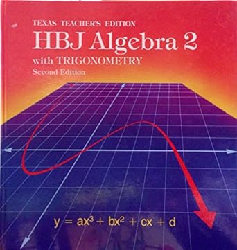 hbj algebra 2 with trigonometry 2nd edition arthur f coxford 0153537183, 978-0153537189