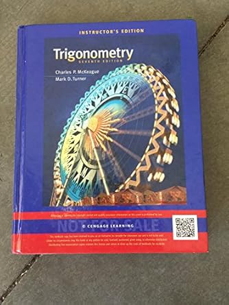 ie trigonometry 7e 1st edition mckeague turner 1111989796, 978-1111989798