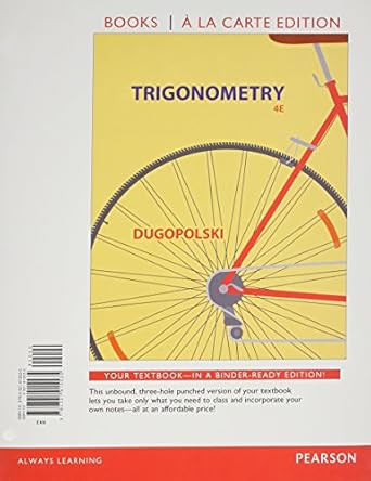 trigonometry books a la   plus new mylab math access card package 4th edition mark dugopolski 0321914775,