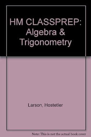 hm classprep algebra and trigonometry 1st edition various 0618643427, 978-0618643424