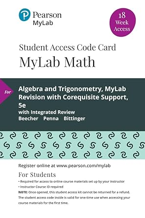 algebra and trigonometry mylab revision with corequisite support mylab math with pearson etext access code