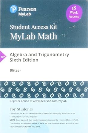 digital success algebra and trigonometry 18 week standalone access card georgia 1st edition robert blitzer