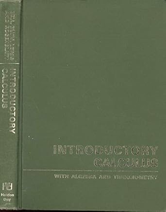 introductory calculus with algebra and trigonometry 1st edition and judah rosenblatt bell, stoughton, j r