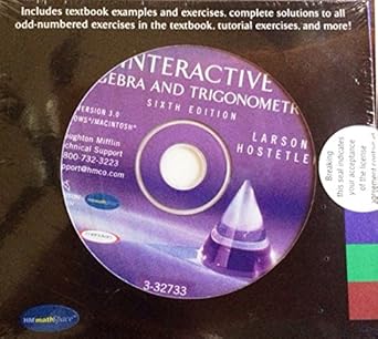 interactive 3 0 cd rom for larsons trigonometry 6th 6th edition ron larson ,robert p hostetler 0618373934,