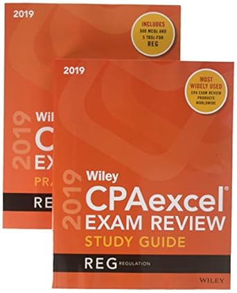 wiley cpaexcel exam review 2019 study guide + question pack regulation 1st edition wiley 1119535700,