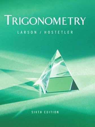 by ron larson trigonometry 6th edition  b008vqss6i