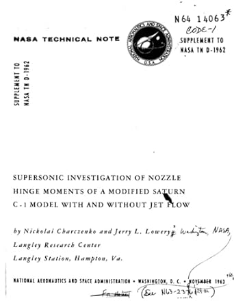 supersonic investigation of nozzle hinge moments of a modified saturn c 1 model with and without jet flow