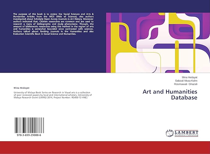 art and humanities database 1st edition mina hedayat ,sabzali musa kahn ,rosmawati ghazali 3659290882,