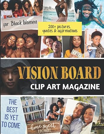 vision board clip art magazine for black women 200 pictures quotes and affirmations to create powerful and