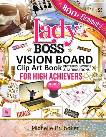 lady boss vision board clip art book for high achievers pictures words and affirmations for women quotes