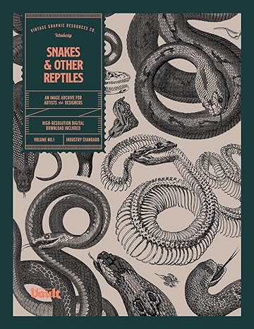 snakes and other reptiles an image archive for artists and designers 1st edition kale james 192596888x,