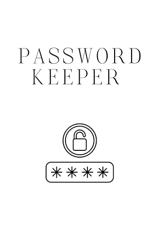 password keeper simple organised black and white password tracker 1st edition stamplovesink b0clrglcrk