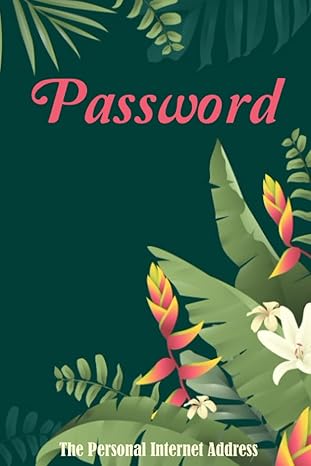 password the personal internet address organizer for usernames web addresses and suitable for home or office