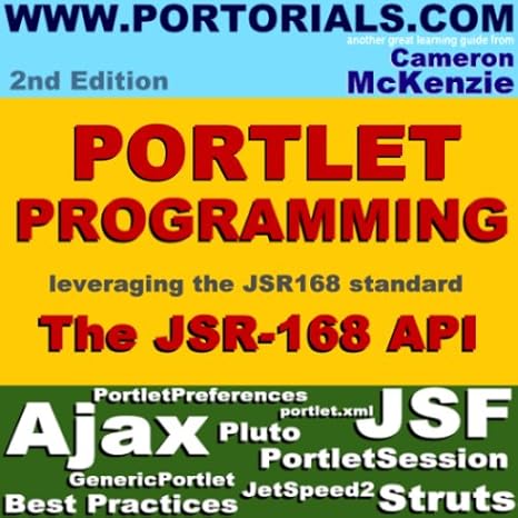 jsr168 portlet development 2nd edition cameron mckenzie 1598729047, 978-1598729047