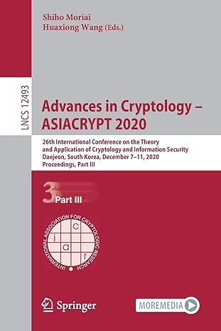 advances in cryptology asiacrypt 2020 26th international conference on the theory and application of