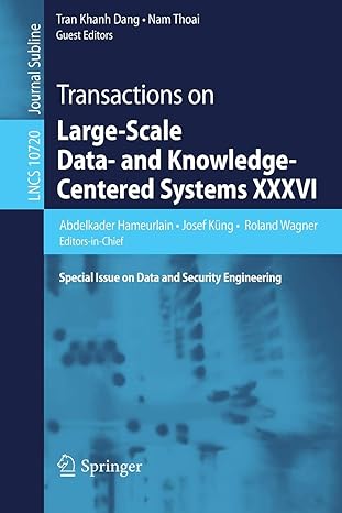 transactions on large scale data and knowledge centered systems xxxvi special issue on data and security