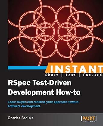 instant rspec test driven development how to 1st edition charles feduke 1782165223, 978-1782165224