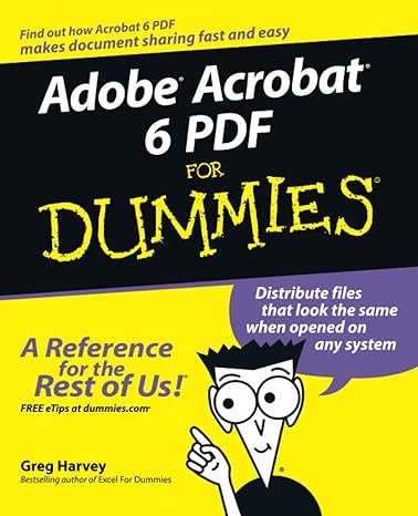 adobe acrobat 6 pdf for dummies 1st edition greg harvey 0764537601, 978-0764537608