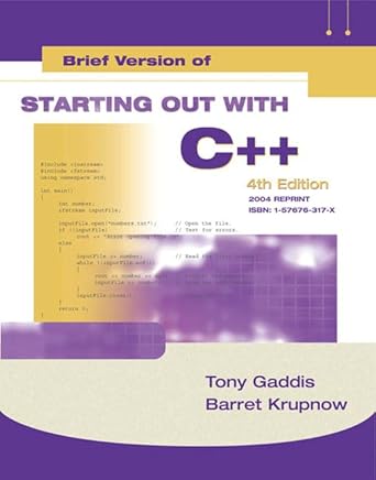 starting out with c++ brief 4th edition tony gaddis 1576761215, 978-1576761212