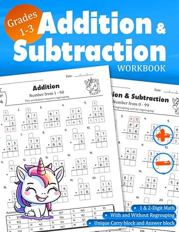 grades 1 3 addition and subtraction workbook single and double digit math practice book 1st edition elisa