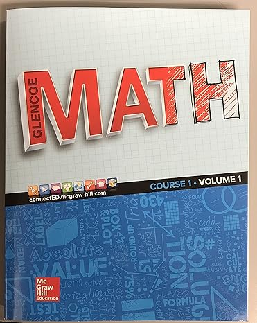 glencoe math 20 course 1  volume 1 1st edition mcgraw hill 0076679640, 978-0076679645