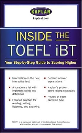 inside the toefl 1st edition kaplan test prep 074327301x, 978-0743273015