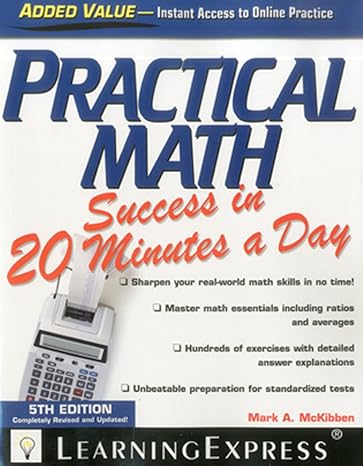 practical math success in 20 minutes a day 5th edition learningexpress llc editors 157685891x, 978-1576858912