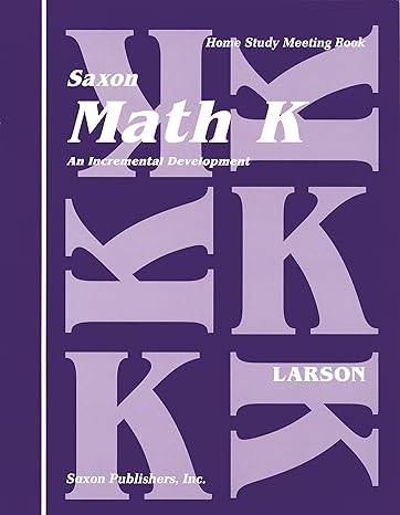 saxon math k an incremental development teacher edition nancy larson 1565770218, 978-1565770218