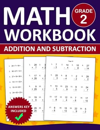 math workbook for grade 2 addition and subtraction exercises with answers key math workbook with addition and