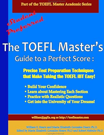 the toefl master s guide to a perfect score precise test preparation techniques that make taking the toefl