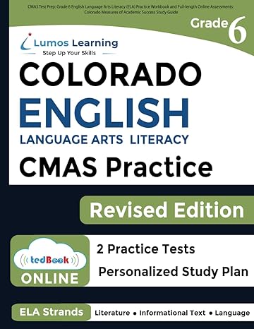 cmas test prep grade 6 english language arts literacy practice workbook and full length online assessments