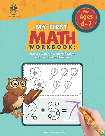 my first math workbook kindergarten touch math method for addition and subtraction practice with addition and