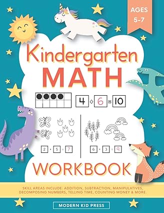 kindergarten math workbook kindergarten and 1st grade workbook age 5 7 homeschool kindergarteners addition
