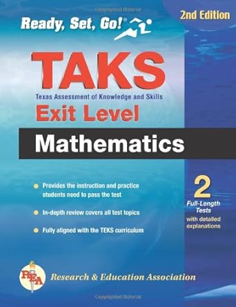 texas taks exit level mathematics 2nd edition the editors of rea 0738604445, 978-0738604442