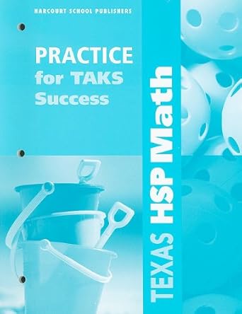 harcourt school publishers math texas practice/taks success  grade 1 1st edition harcourt school publishers