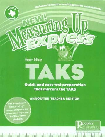 measuring up express for the taks science quick and easy test preparation that mirrors the taks level h