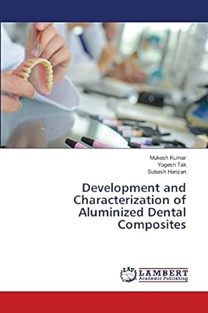 development and characterization of aluminized dental composites 1st edition mukesh kumar, yogesh tak, subash
