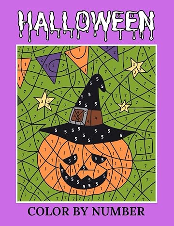 halloween color by number halloween colour by number book for boys girls and kids with adorable ghosts